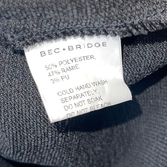 Bec + Bridge Black One Shoulder Bonita Mini Dress NWT Women’s Size 2 - Picture 13 of 13